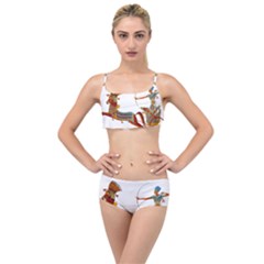 Egypt Egyptian Pharaonic Horses Layered Top Bikini Set by Sapixe