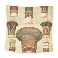 Egyptian Architecture Column Square Tapestry (large) by Sapixe