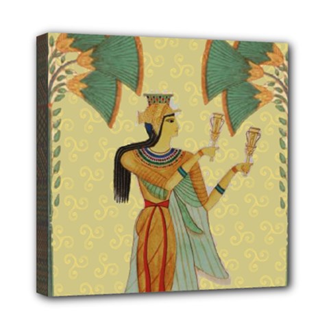 Egyptian Design Man Artifact Royal Mini Canvas 8  X 8  (stretched) by Sapixe