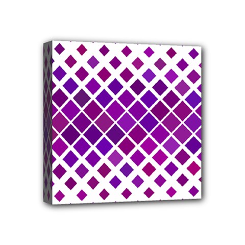 Pattern Square Purple Horizontal Mini Canvas 4  X 4  (stretched) by HermanTelo