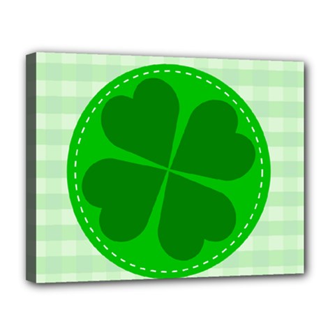 Shamrock Luck Day Canvas 14  X 11  (stretched) by HermanTelo