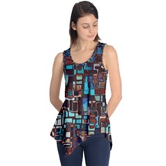Stained Glass Mosaic Abstract Sleeveless Tunic by Sapixe