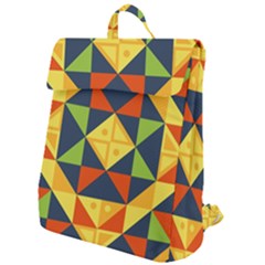 Background Geometric Color Flap Top Backpack by Sapixe