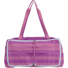 Pink Stripes Striped Design Pattern Multi Function Bag by Sapixe