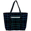 Texture Lines Background Zip Up Canvas Bag View3