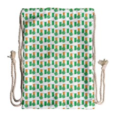 St-patricks Day Background Ireland Drawstring Bag (large) by HermanTelo