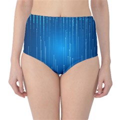 Abstract Rain Space Classic High-waist Bikini Bottoms by Bajindul