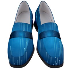 Abstract Rain Space Women s Chunky Heel Loafers by Bajindul
