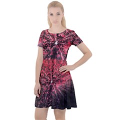 Abstract Background Wallpaper Cap Sleeve Velour Dress  by Bajindul