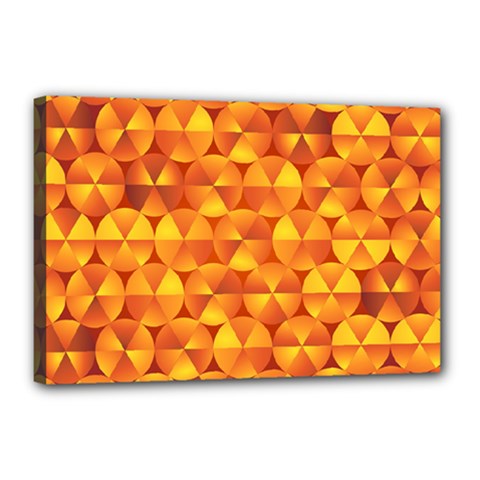 Background Triangle Circle Abstract Canvas 18  X 12  (stretched) by Bajindul