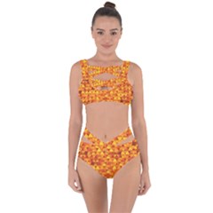 Background Triangle Circle Abstract Bandaged Up Bikini Set  by Bajindul