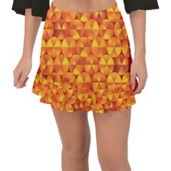 Background Triangle Circle Abstract Fishtail Mini Chiffon Skirt by Bajindul