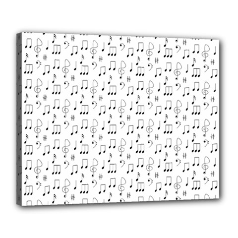 Music Notes Background Wallpaper Canvas 20  X 16  (stretched) by Bajindul