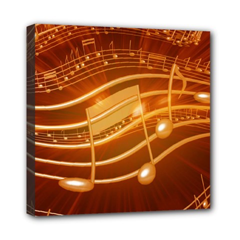 Music Notes Sound Musical Love Mini Canvas 8  X 8  (stretched) by Bajindul