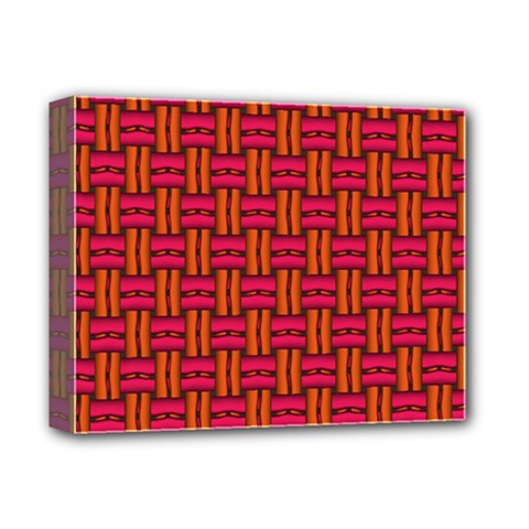 Pattern Red Background Structure Deluxe Canvas 14  X 11  (stretched) by Bajindul