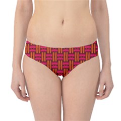 Pattern Red Background Structure Hipster Bikini Bottoms by Bajindul