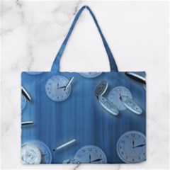 Time Clock Watch Hours Zipper Medium Tote Bag by Bajindul