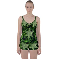 Star Blue Star Space Universe Tie Front Two Piece Tankini by Bajindul