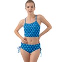 Pattern Graphic Background Image Blue Mini Tank Bikini Set View1