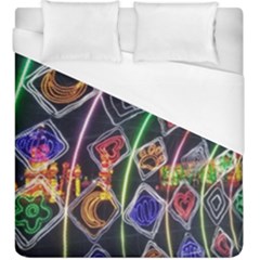 Dragon Lights Duvet Cover (king Size) by Riverwoman