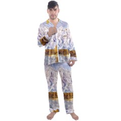 Painting Paint Landscape Nature Men s Satin Pajamas Long Pants Set by Pakrebo