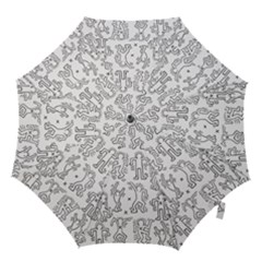 Doodle Pattern Hook Handle Umbrellas (small) by Valentinaart