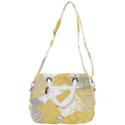Ochre yellow and grey abstract Rope Handles Shoulder Strap Bag View3