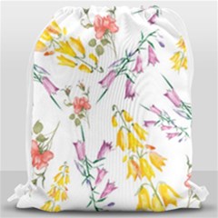 Wild Flower Drawstring Bag (large) by charliecreates