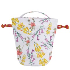 Wild Flower Drawstring Bucket Bag by charliecreates