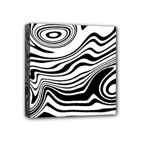 Lines Abstract Distorted Texture Mini Canvas 4  X 4  (stretched) by Pakrebo
