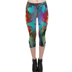 Background Sci Fi Fantasy Colorful Capri Leggings  by Pakrebo