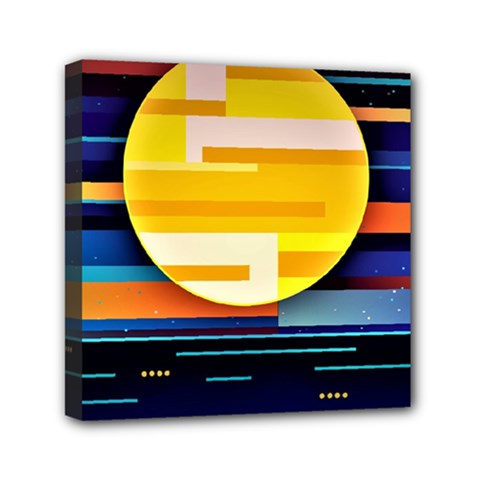 Background Abstract Horizon Mini Canvas 6  X 6  (stretched) by Pakrebo