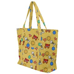 Crabs Pattern Zip Up Canvas Bag by Valentinaart