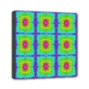 Groovy Yellow Pink Purple Square Pattern Mini Canvas 6  x 6  (Stretched) View1
