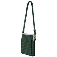 Argyle Dark Green Brown Pattern Multi Function Travel Bag by BrightVibesDesign