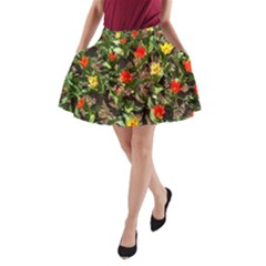 Tulips In April A-line Pocket Skirt by Riverwoman