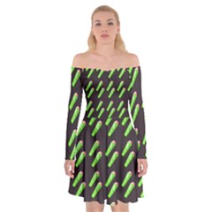 Ice Freeze Grey Pattern Off Shoulder Skater Dress by snowwhitegirl