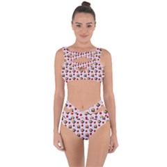 Doll And Cherries Pattern Bandaged Up Bikini Set  by snowwhitegirl