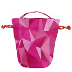 Pattern Halftone Geometric Drawstring Bucket Bag by Nexatart