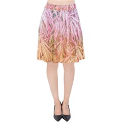 Fineleaf Japanese Maple Highlights Velvet High Waist Skirt by Riverwoman