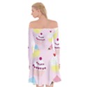 Eat Cupcakes Off Shoulder Skater Dress View2