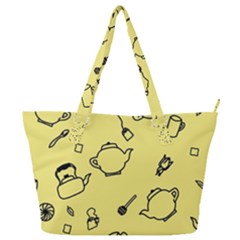 Tea Seamless Pattern Teatime Full Print Shoulder Bag by Nexatart