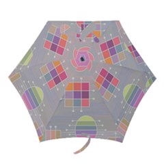 Pastels Shapes Geometric Mini Folding Umbrellas by Nexatart