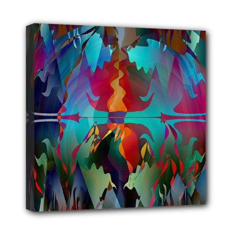 Background Sci Fi Fantasy Colorful Mini Canvas 8  X 8  (stretched) by Nexatart