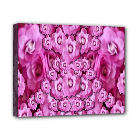 Happy Florals  Giving  Peace Ornate Canvas 10  X 8  (stretched) by pepitasart