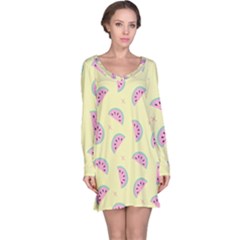 Watermelon Wallpapers  Creative Illustration And Pattern Long Sleeve Nightdress by BangZart
