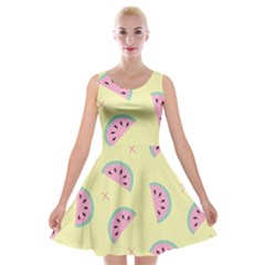 Watermelon Wallpapers  Creative Illustration And Pattern Velvet Skater Dress by BangZart