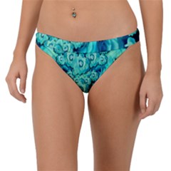 Happy Florals  Giving  Peace Ornate In Green Band Bikini Bottom by pepitasart