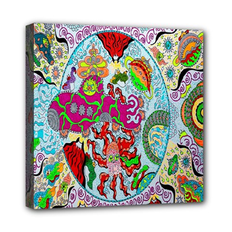 Supersonic Volcanic Splash Mini Canvas 8  X 8  (stretched) by chellerayartisans