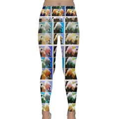 Twenty-seven Snowball Branch Collage Lightweight Velour Classic Yoga Leggings by okhismakingart